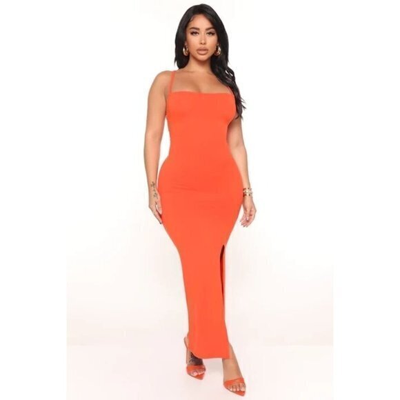 Olivia Maxi Dress - Orange Size 3X RefFNB - Picture 7 of 11